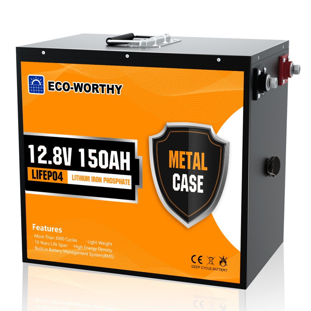 LiFePO4 12V 150Ah Lithium Iron Phosphate Battery -Eco-Worthy