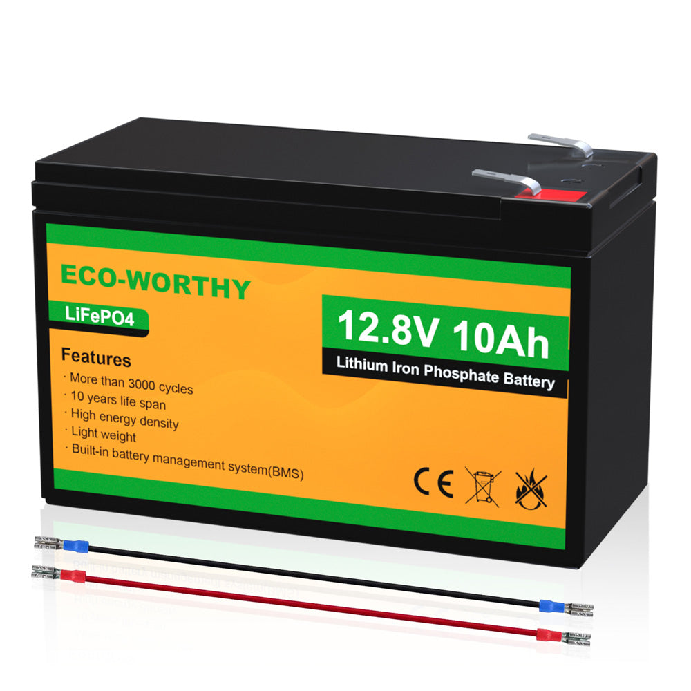 ECO-WORTHY 12V 30AH LiFePO4 Battery, Rechargeable Lithium Ion Phosphate  Deep Cycle Battery for Trolling Motor, Golf Gart, Kids Scooters, Power