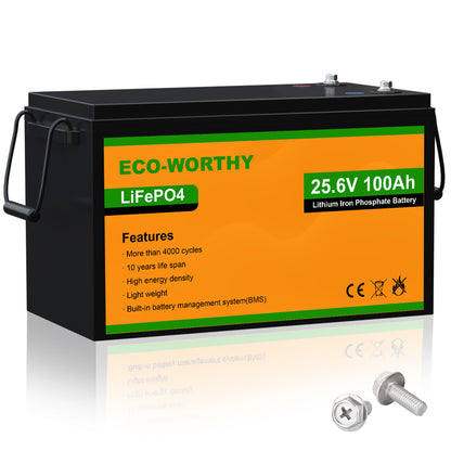 LiFePO4 24V 100Ah Lithium Iron Phosphate Battery