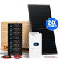 10000W Home Hybrid Solar Power System: 10KW GROWATT 120V/240V Output+ 15.36kWh Lithium Battery (4*280Ah)+ 4920W Solar Panel (12*410W)