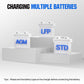 20A 12V/24V Smart Battery Charger with LCD Display for Most Batteries