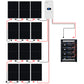 10000W Home Hybrid Solar Power System: 10KW GROWATT 120V/240V Output+ 15.36kWh Lithium Battery (4*280Ah)+ 4920W Solar Panel (12*410W)