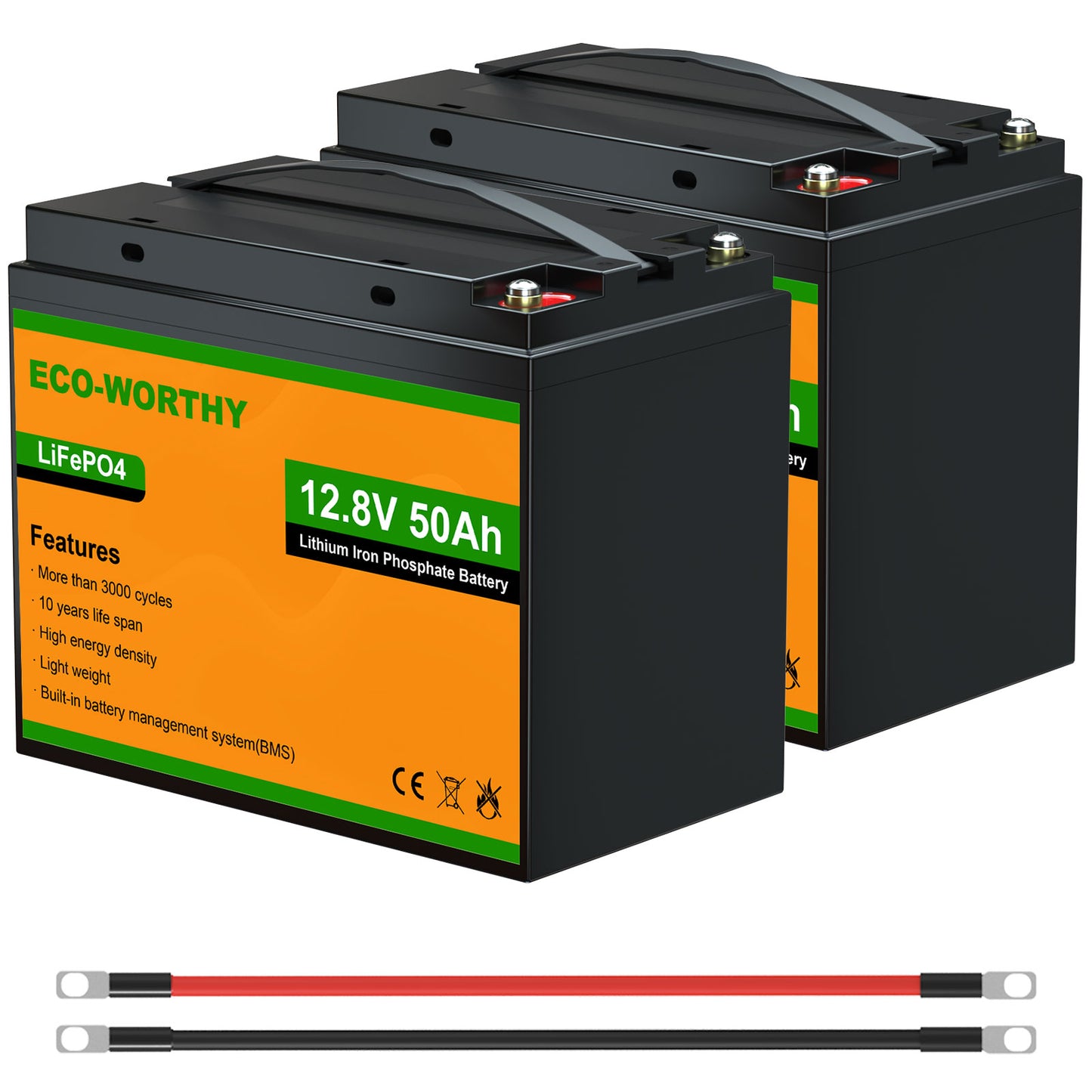 LiFePO4 12V 50Ah Lithium Iron Phosphate Battery