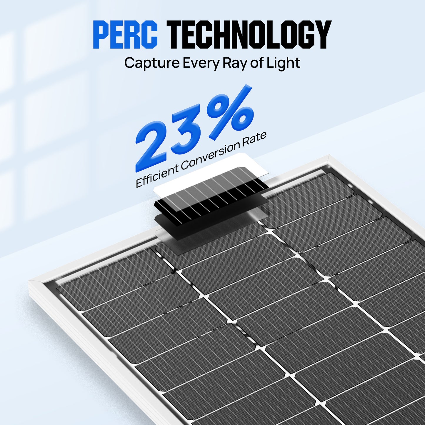 Bifacial 100W 12V Monocrystalline Solar Panel