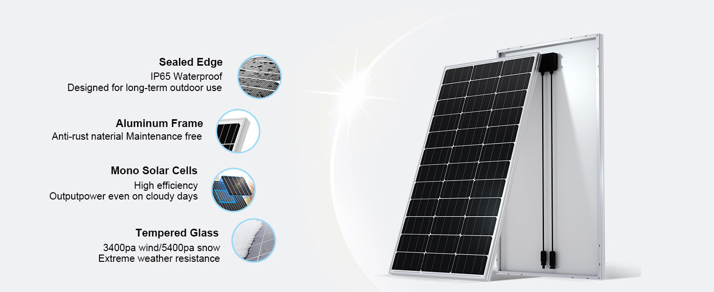 ECO-WORTHY 520W 12V Solarmodul & Windrad System: 400W Windgenerator DC mit  120W Solarpanel,20A Solar