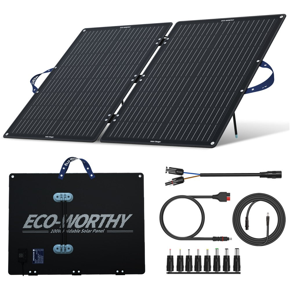 ECO-WORTHY 400 Watt 12 Volt Premium Solar Panel Kit :4pcs 100W Solar Panel+  40A MPPT Charge Controller+ Bluetooth Module+ Mounting Z Brackets, 400W