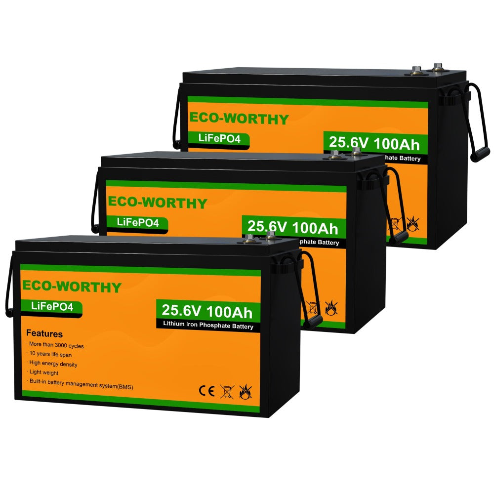 LiFePO4 24V 100Ah Lithium Iron Phosphate Battery, 4 Pack ($465.99/Each)