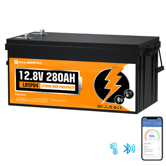 LiFePO4 12V 280Ah Lithium Iron Phosphate Battery With Bluetooth